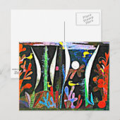 Carte Postale Klee - Paysage aux oiseaux jaunes (Devant / Derrière)