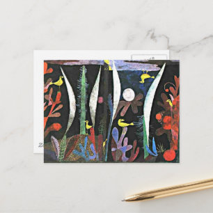 Carte Postale Klee - Paysage aux oiseaux jaunes