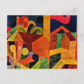 Carte Postale Klee - Paysage avec drapeaux (Devant)