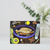 Carte Postale Klee - Peinture de poissons de fond (Debout devant)