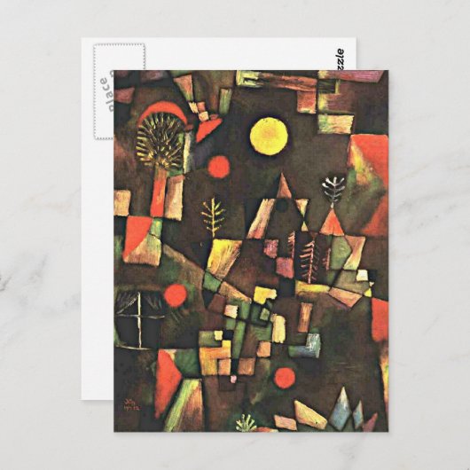 Carte Postale Klee - Pleine lune (Devant / Derrière)