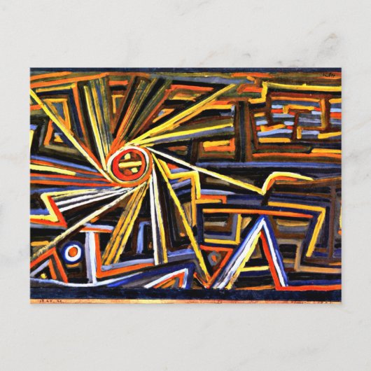 Carte Postale Klee - Rayonnement et rotation (Devant)