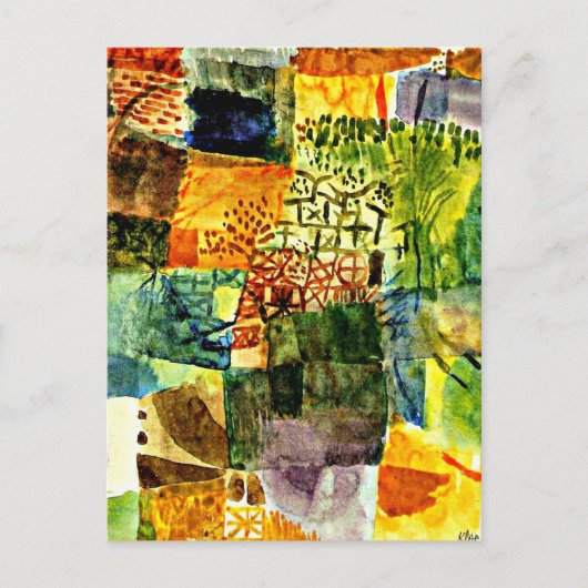 Carte Postale Klee - Souvenir d'un jardin (Devant)