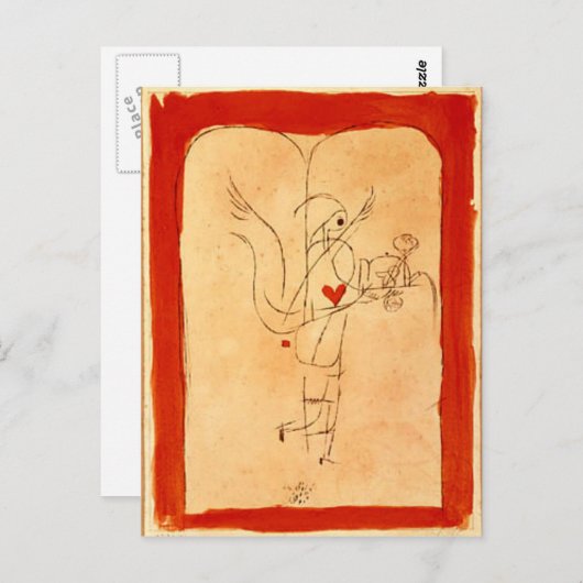 Carte Postale Klee - Un esprit sert un petit déjeuner (Devant / Derrière)