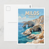 Carte Postale Kleftiko Milos Grèce (Devant / Derrière)