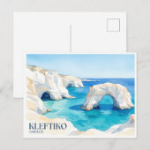 Carte Postale Kleftiko Milos Grèce (Devant / Derrière)