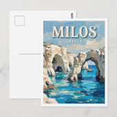 Carte Postale Kleftiko Milos Grèce (Devant / Derrière)