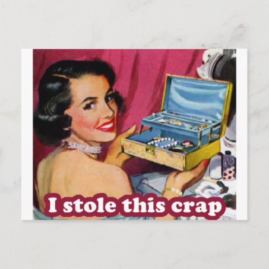 Carte Postale Kleptomanie glamour (Devant)