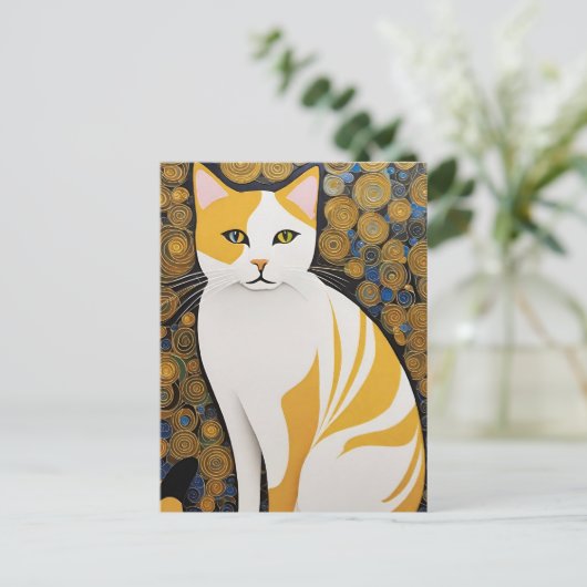 Carte postale Klimt Cat (Debout devant)