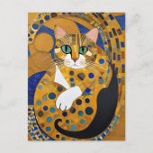 Carte postale Klimt Cat (Devant)