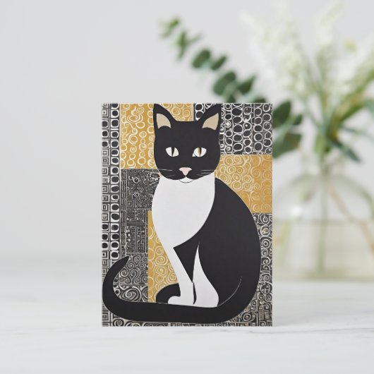 Carte postale Klimt Cat (Debout devant)