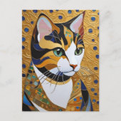 Carte postale Klimt Cat (Devant)