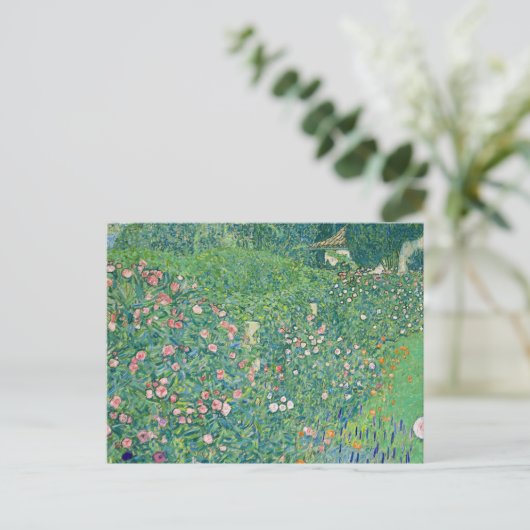 Carte Postale Klimt Floral Italien Paysage Art Nouveau (Debout devant)