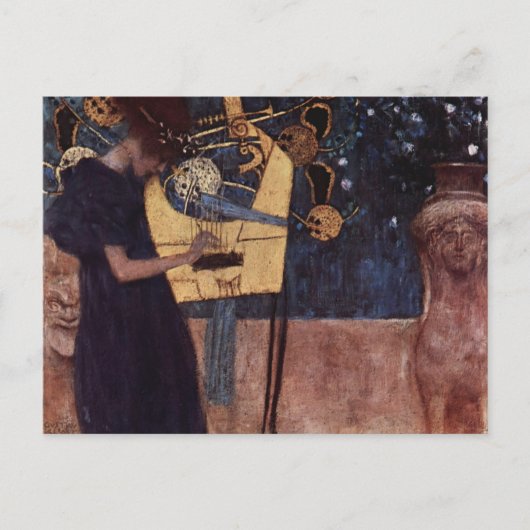 Carte Postale Klimt Gustav la musique (Devant)