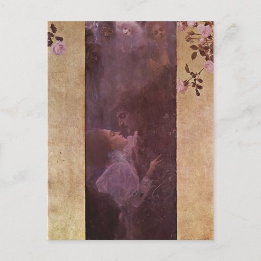 Carte Postale Klimt, Gustav L'Amour 1895 Technique en ruine (Devant)