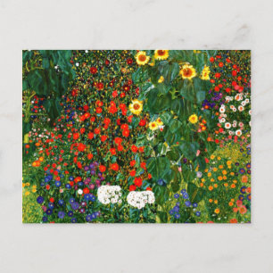 Carte Postale Klimt - Jardin agricole avec tournesols