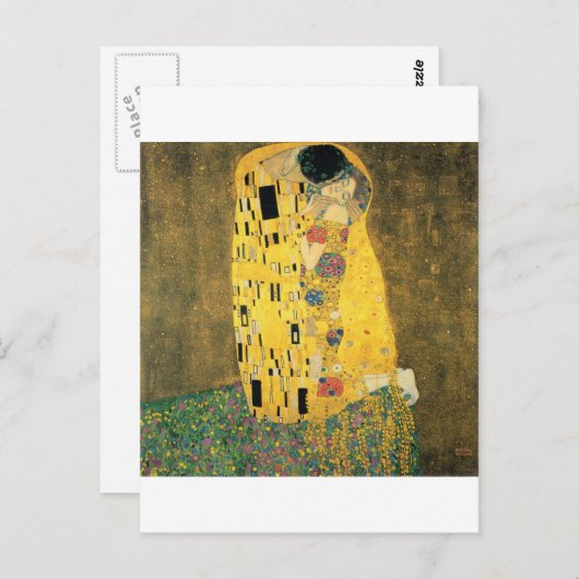 Carte Postale Klimt - Le Baiser (Devant / Derrière)