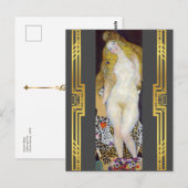Carte Postale Klimt restauré Adam et Eve peinture biblique (Devant / Derrière)