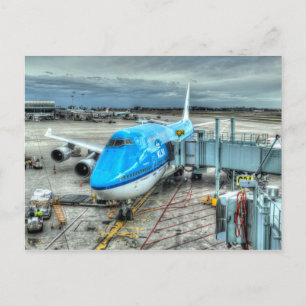 CARTE POSTALE KLM 747