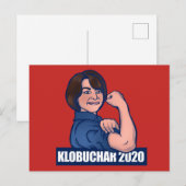 Carte Postale Klobuchar 2020 Rosie Le démocrate de la parodie Ri (Devant / Derrière)