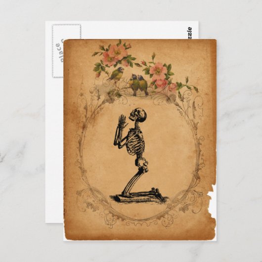 Carte postale Kneeling Skeleton (Devant / Derrière)