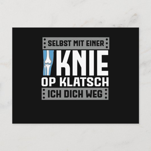 Carte Postale Knieersetzung - Selbst Mit Einer Knie (Devant)