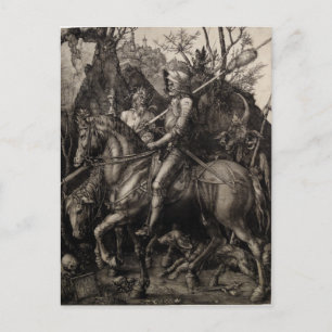 Carte Postale Knight, Death and the Devil by Albrecht Durer