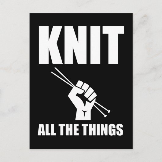 Carte Postale Knit All Things Funny Tricot (Devant)