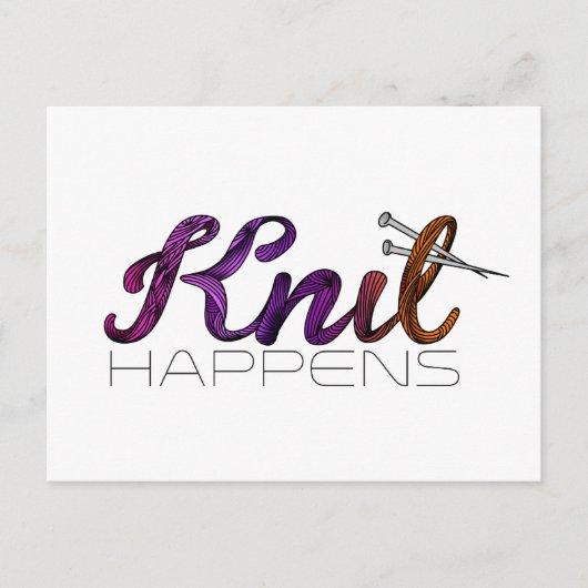 Carte Postale Knit arrive (Devant)