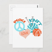 CARTE POSTALE KNIT D'AMOUR DE PAIX (Devant / Derrière)