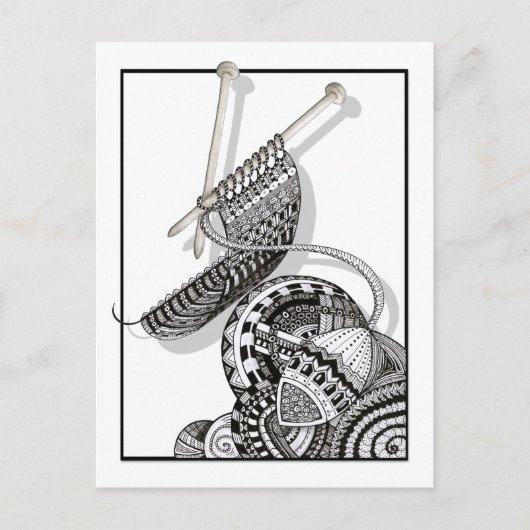Carte Postale Knit One Doodle Art (Devant)
