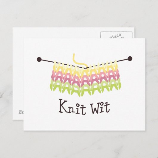 Carte Postale Knit Wit ! (Devant / Derrière)