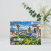 Carte Postale Knoxville, Tennessee, Sunsphere (Debout devant)