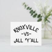 Carte Postale Knoxville VS All Yall, Tennessee (Debout devant)