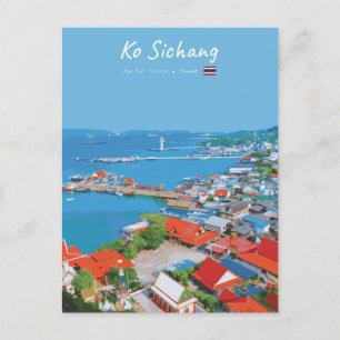 Carte Postale Ko Sichang, Thaïlande - Vue animée du port