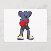 Carte Postale Koala à la boxe avec des gants de boxe (Devant)