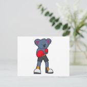 Carte Postale Koala à la boxe avec gants de boxe (Debout devant)