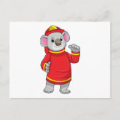 Carte Postale Koala as Firefighter with Helmet (Devant)