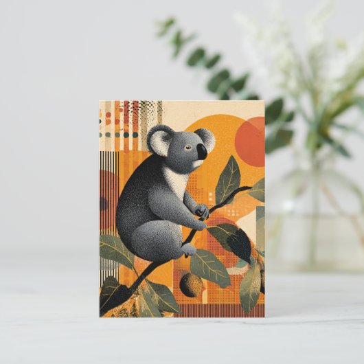 Carte Postale Koala assis dans un arbre (Debout devant)