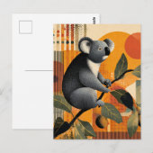 Carte Postale Koala assis dans un arbre (Devant / Derrière)