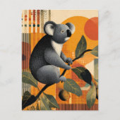 Carte Postale Koala assis dans un arbre (Devant)