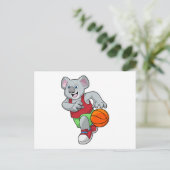 Carte Postale Koala au basket-ball (Debout devant)