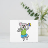 Carte Postale Koala avec sports de handball (Debout devant)