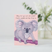 Carte Postale Koala Bear~Dehors sur un membre (Debout devant)