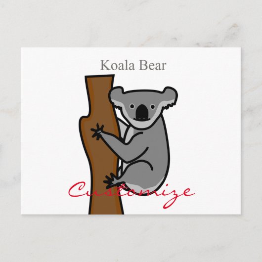 Carte Postale Koala Bear Escalade Tree Thunder_Cove (Devant)