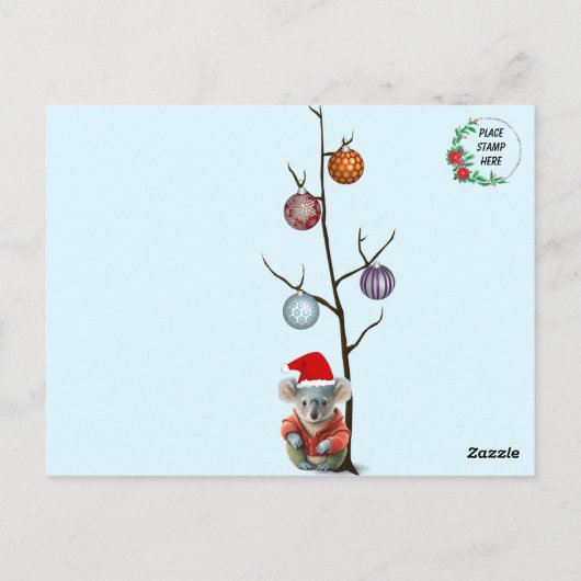 Carte postale Koala Christmas (Dos)