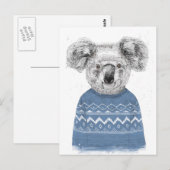 Carte Postale Koala d'hiver (Devant / Derrière)