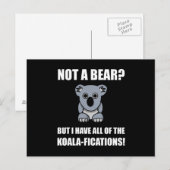 Carte Postale Koala Fications (Devant / Derrière)