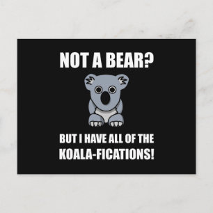 Carte Postale Koala Fications