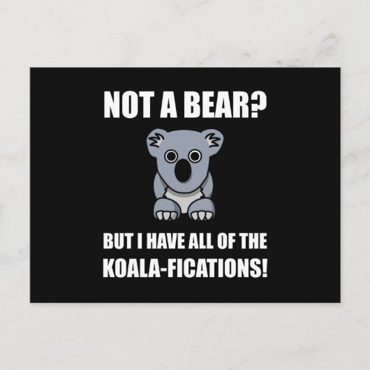 Carte Postale Koala Fications (Devant)